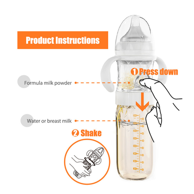 아기 우유병에게 8 온스 BPA 자유 매체 흐름을 섞어서 만들어 주는 분배기 분유를 여행하세요