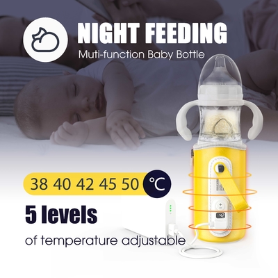 병 240 밀리람베르트를 공급하는 USB 충전기 전기 가열 더 따뜻한 분유 분배기 잔 아기 우유를 공급하는  야간