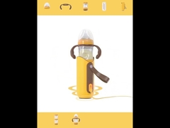 240ml 포뮬러 새로 태어난 유리 젖병 5 In 1 PVC 없음