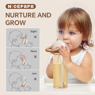 슬라이드 모자 PPSU 스피 컵 자연 포즈 아기 선물 안티 질식 BPA-Free Bite Water Resistant Sippy kids Baby Love