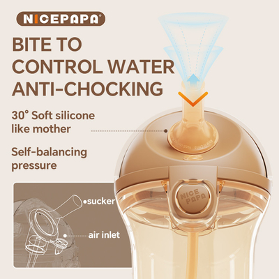 슬라이드 모자 PPSU 스피 컵 자연 포즈 아기 선물 안티 질식 BPA-Free Bite Water Resistant Sippy kids Baby Love