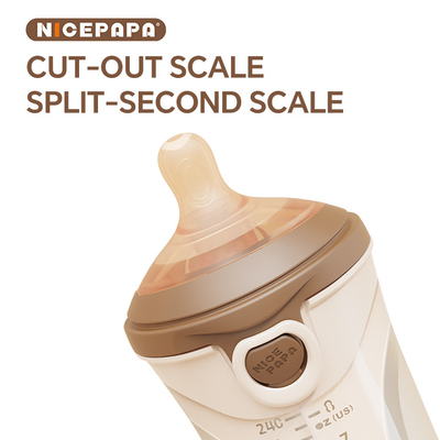 NICEPAPA FLIP-CAP 내구성 있는 BPA 없는 식품 등급 실리콘 베이비 병 홀 스케일 간편한 잡기 (크로스 홀 M)