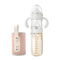 조정 온도 빠른 급증 우유 귀여운 아기 병과 아기 우유병 온열기 잔 여행 공급 세트 USB 단열
