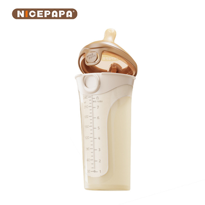 플립 캡 안티 드롭 부드러운 실리콘 아기 우유 병 자연 반응  Nipple (둥근 구멍 S 코드)