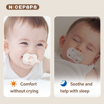 NICEPAPA COMPANION BPA 없는 젖꼭지 공기 압력 조절 6개월 이상